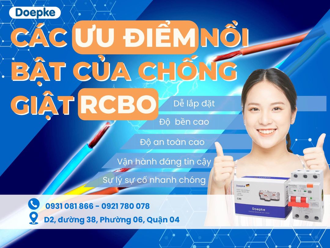 Các ưu điểm nổi bật của CB dòng RCBO 